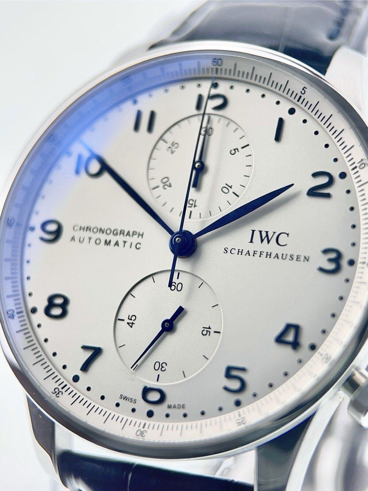 IWC Portuguese Chronograph Steel Silver Color Dial 41mm Automatic Men’s IW371446