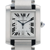 Cartier Tank Francaise Stainless Steel Silver Dial 28x32mm Automatic Womens 2302
