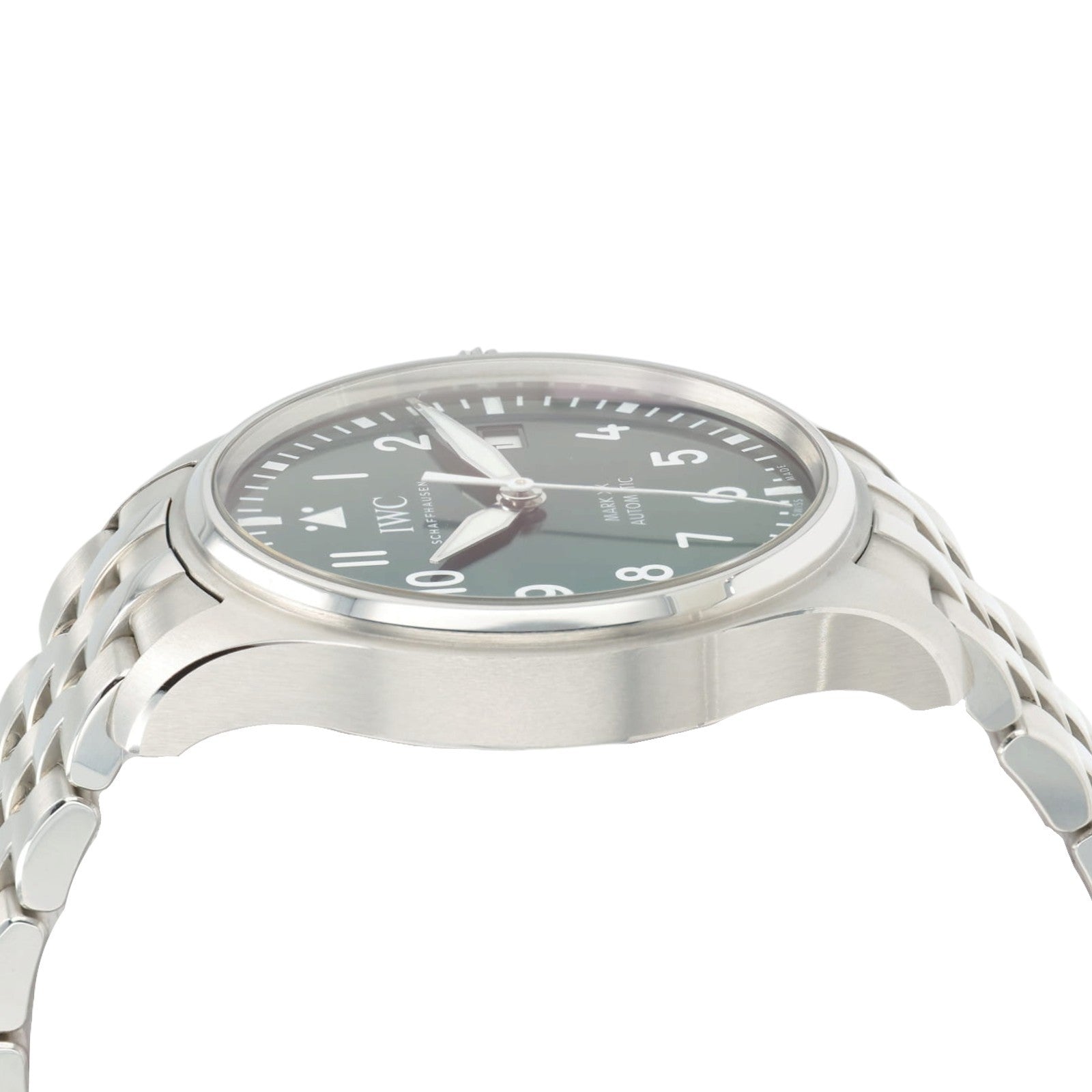 IWC Pilot Mark XX Green Dial Date Stainless Steel 40mm Auto Men's Watch IW328206