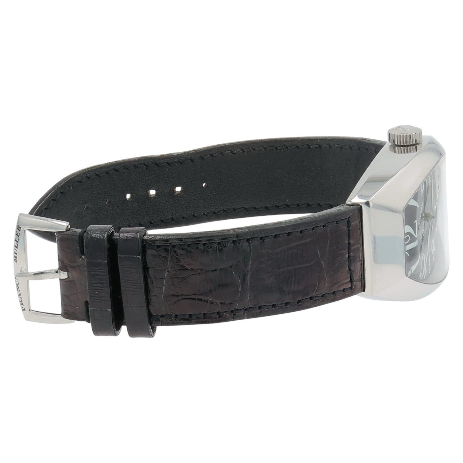 Franck Muller Artdeco Steel Black Dial 36mm Automatic Men's Watch 11000HSC