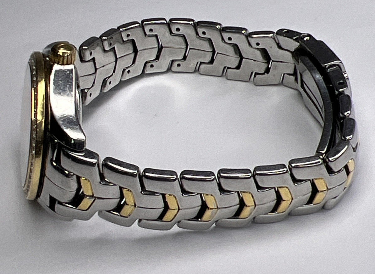 TAG Heuer Ladies Link Quartz Date Watch WJF1354 MOP Dial Diamond Bezel 27mm