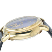 Ulysse Nardin San Hourstriker 18k Yellow Gold Blue Dial 40mm Automatic 751-22