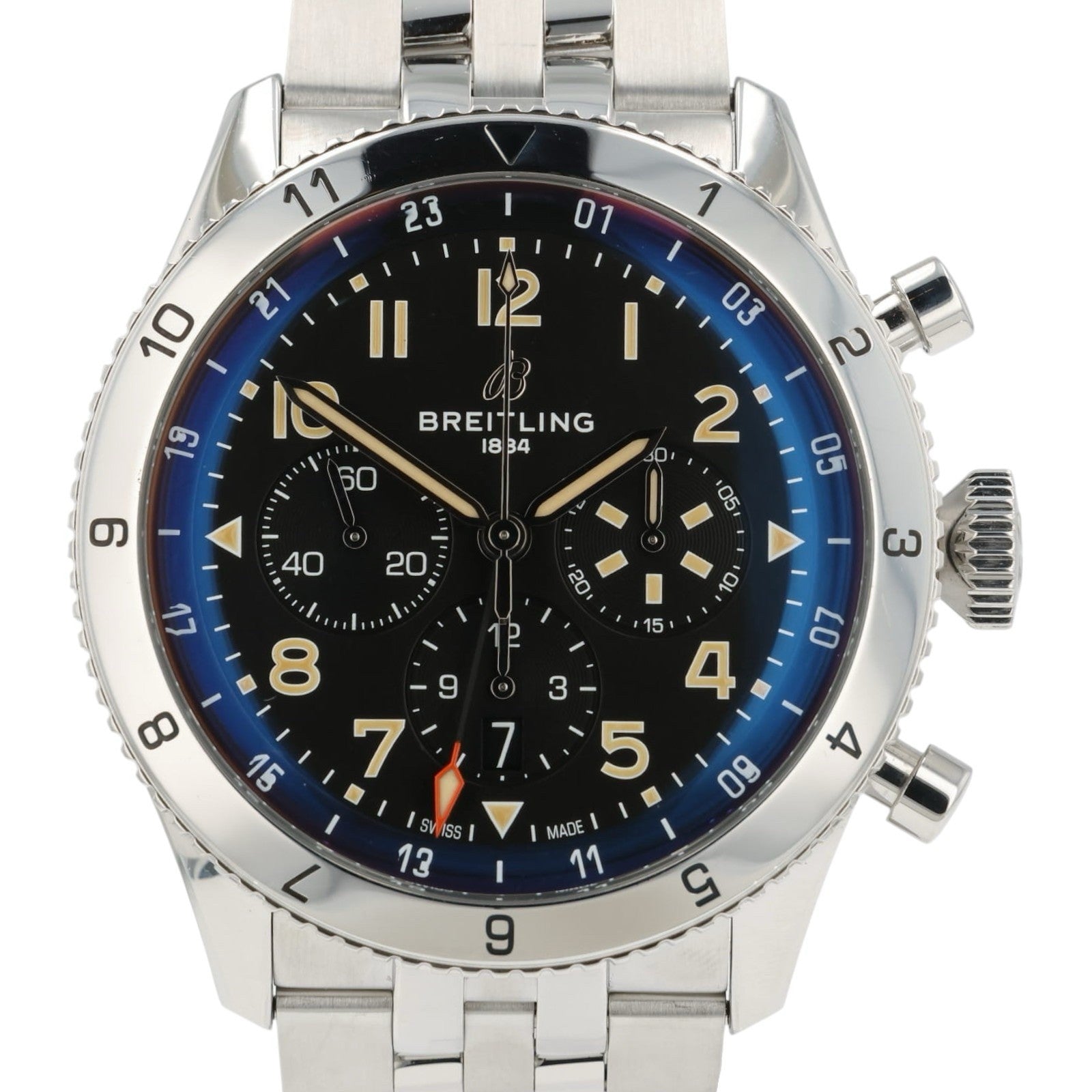 Breitling Super AVI P-51 Mustang Black Dial Steel 46mm Automatic Men’s AB0445
