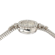 Rolex Cocktail Watch Silver Dial 18k White Gold 15mm Manual Wind Womens 2166