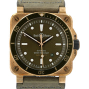Bell & Ross Green Dial Date Bronze Green Dial 42mm Automatic Men’s Watch BR03