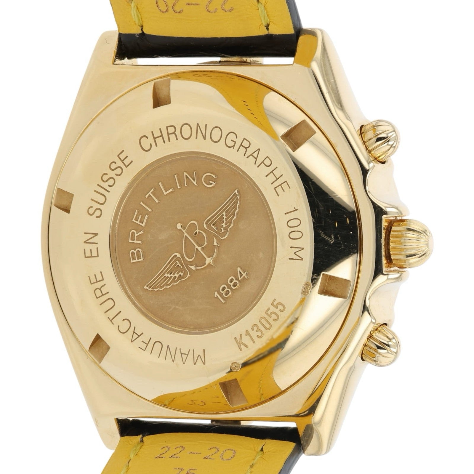 Breitling Crosswind Chronograph 18k Yellow Gold White Dial 44mm Automatic K13055