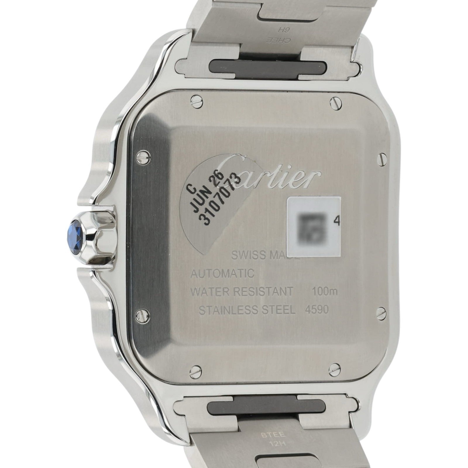 NEW Cartier Santos Dual Time Gray Dial 40mm Automatic Men's Watch WSSA0076