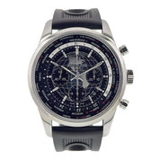 Breitling Transocean Chronograph Unitime Steel Black Dial 46mm Automatic AB0510