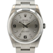 Rolex OP Silver Dial Stainless Steel 34mm Automatic Movement Men’s Watch 114200