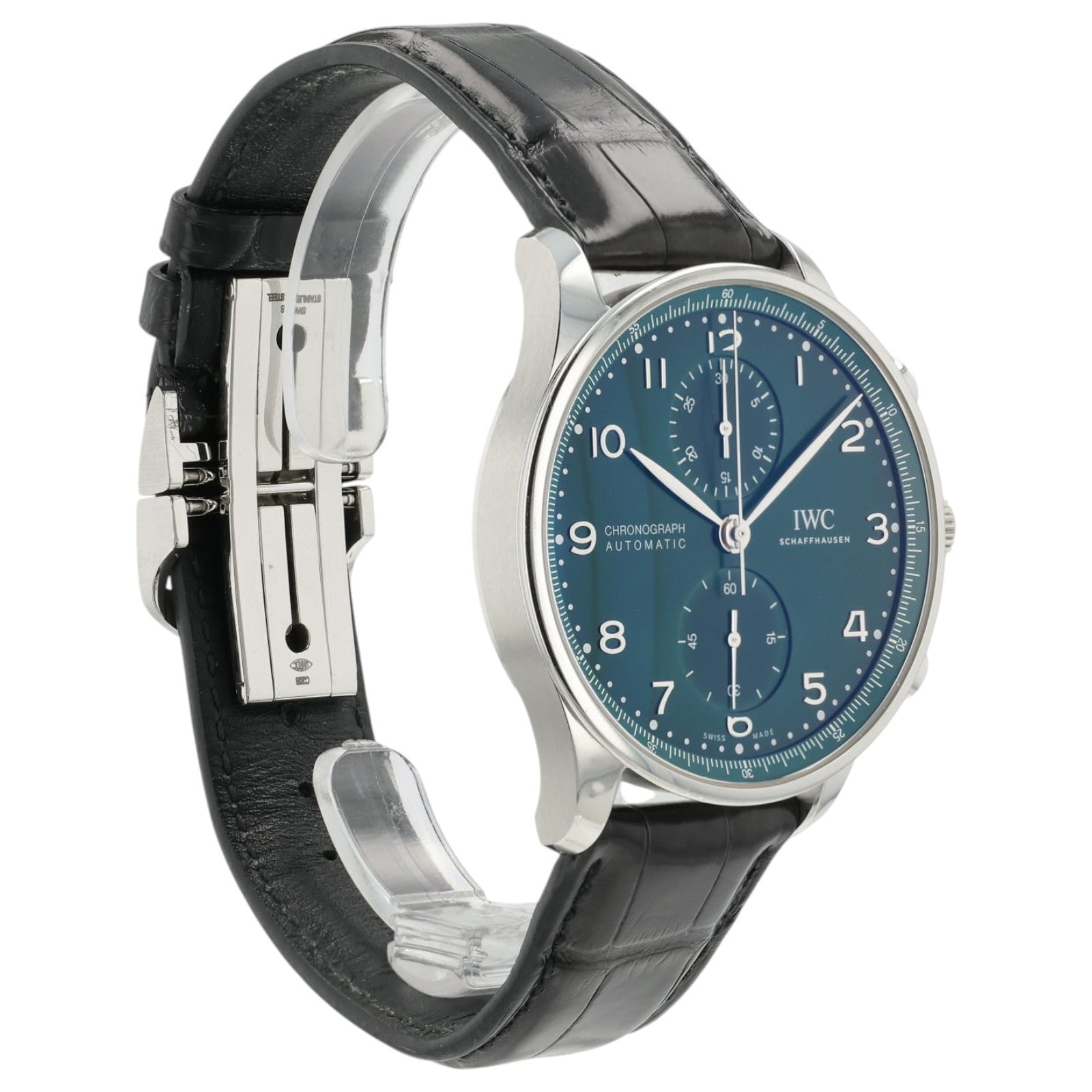 IWC Portugieser Green Dial Stainless Steel 41mm Automatic Mens Watch IW371615