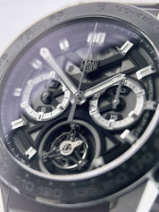 Tag Heuer Carrera Titanium Black Dial 44mm Automatic Movement Mens Watch CAR5A8Y