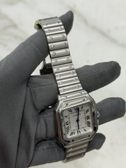 2024 Cartier Santos WSSA0029 Automatic Stainless White Dial Midsize Watch 35mm
