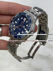 Omega Seamaster Wave 300m Diver Blue Ceramic Men's Watch 210.30.42.20.03.001
