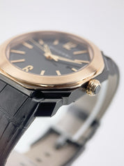 Bulgari Octo 18k Rose Gold Black Dial 41mm Automatic Men’s Watch BGOP41SG