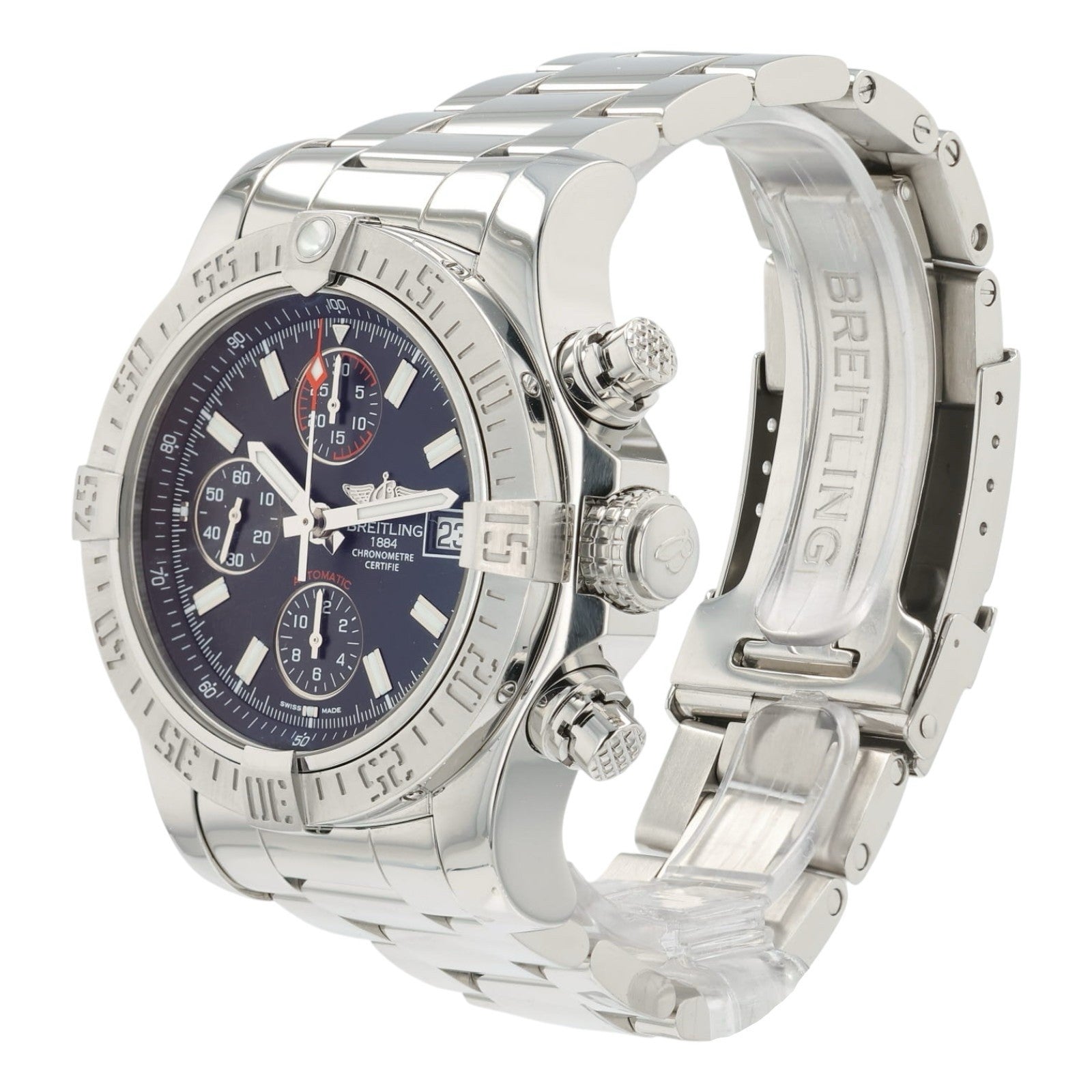 Breitling Avenger II Black Dial Stainless Steel 43mm Automatic Mens Watch A13381
