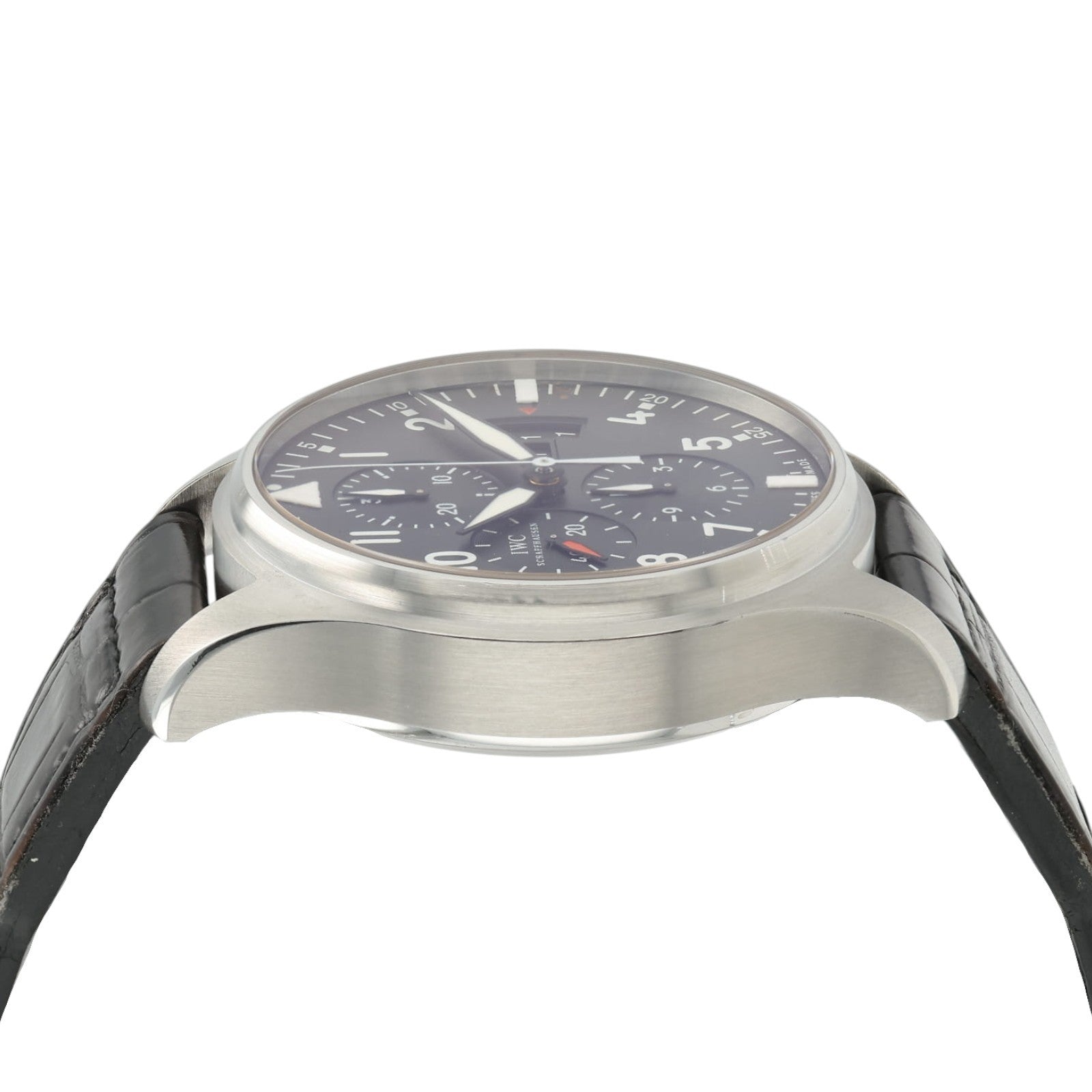 IWC Pilot's Chronograph Black Dial Stainless Steel 43mm Automatic Mens IW377701