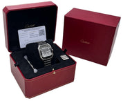 Cartier Santos Stainless Steel Grey Dial 39.8mm Automatic Movement Mens Watch