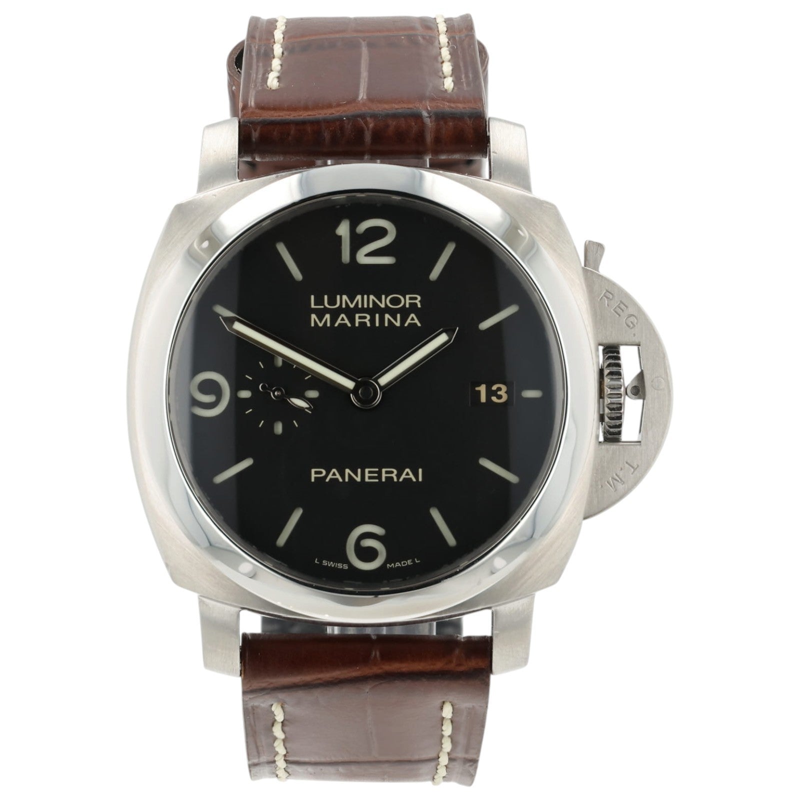 Panerai Luminor Marina Black Dial Stainless Steel 44mm Automatic Mens PAM00312