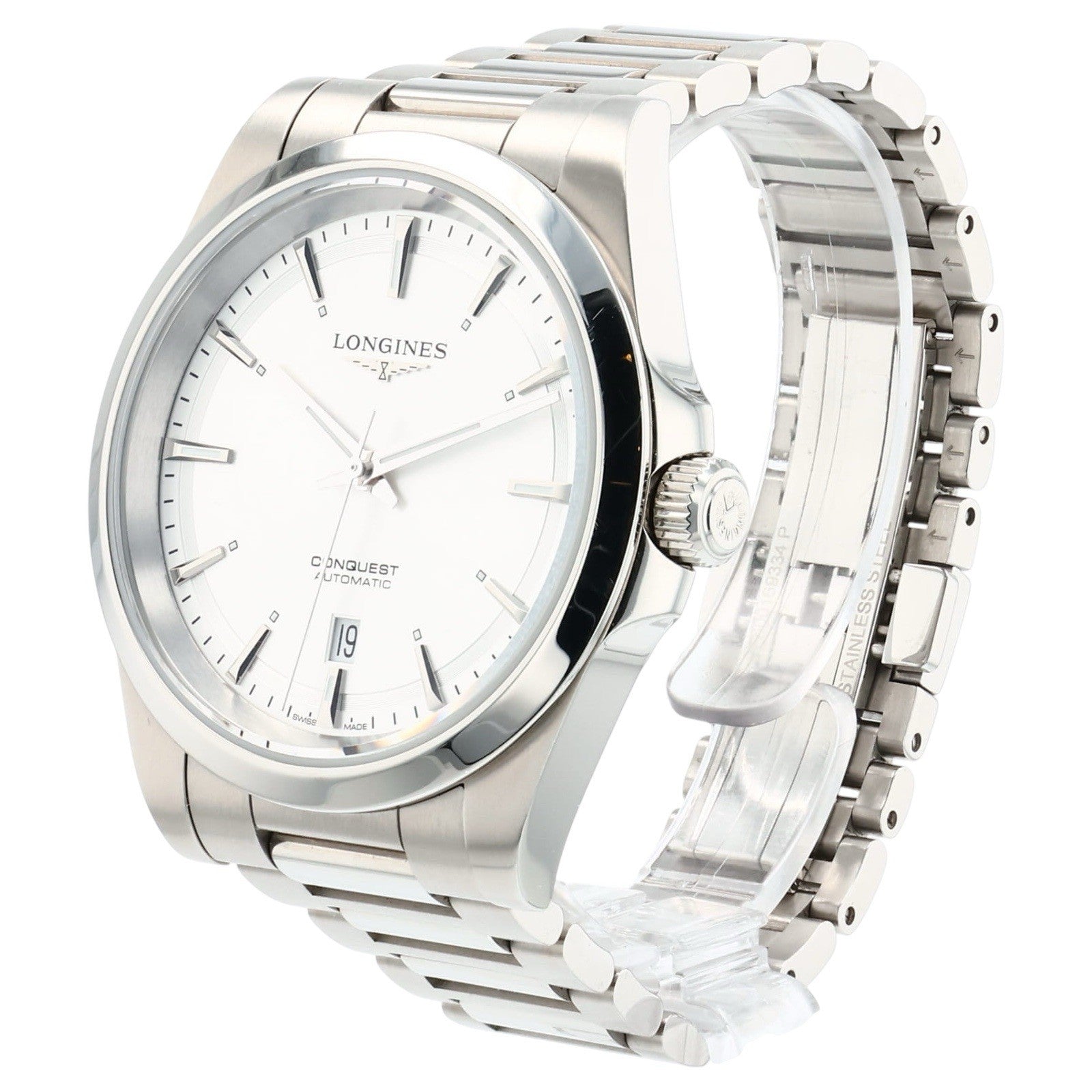 Longines Conquest Stainless Steel Silver Dial 41mm Automatic Mens Watch L3.830.4