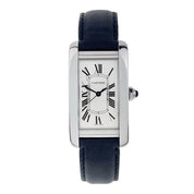 Cartier Tank Americaine Steel Silver Dial 23mm Automatic Unisex Watch WSTA0017