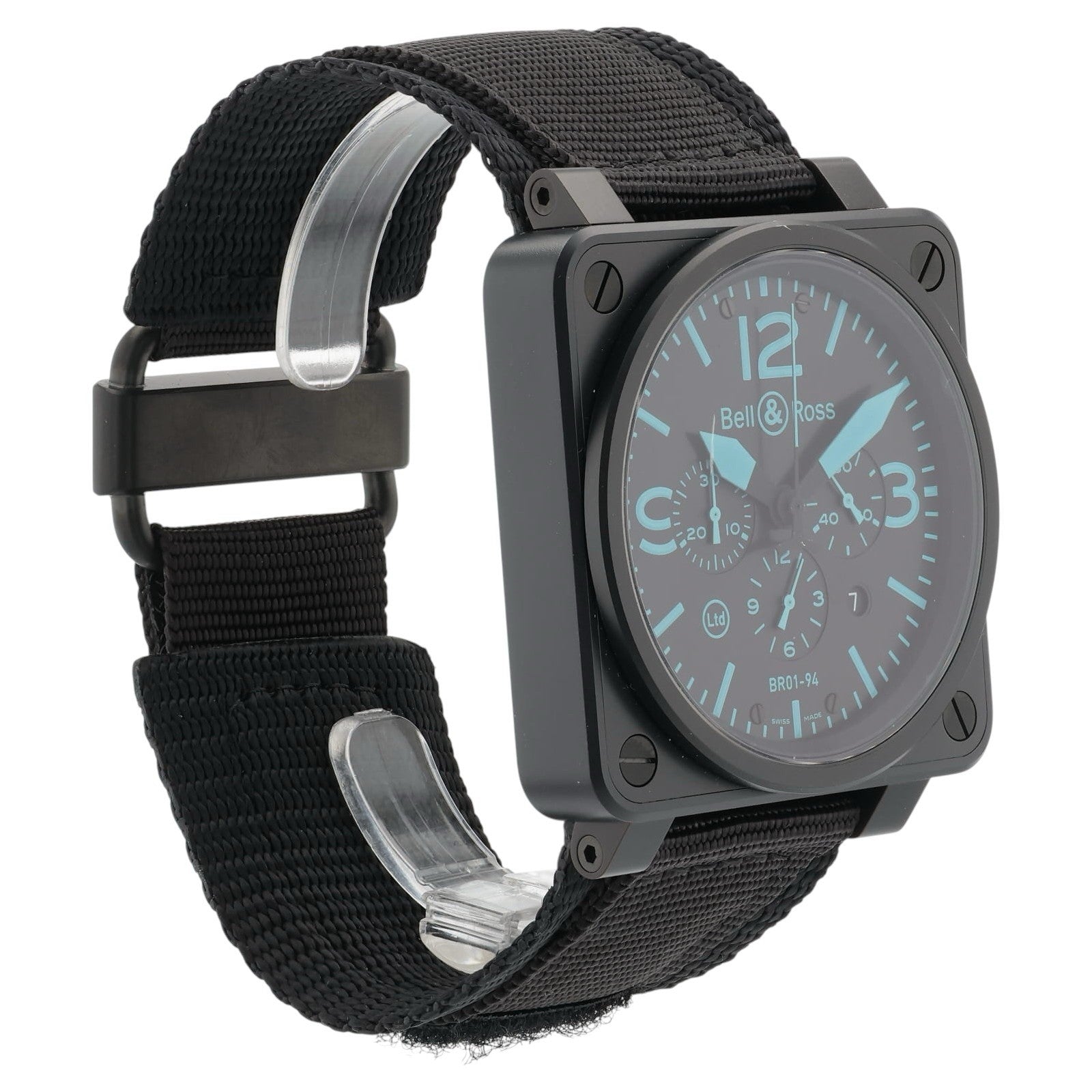 Bell & Ross Chronograph Stainless Steel Black Dial 46mm Automatic Watch BR01-94