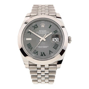 Rolex Datejust 41 Wimbledon Stainless Steel Grey Dial 41mm Automatic Mens 126300