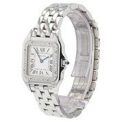 Cartier Panthere Silver Dial Stainess Steel 27mm Quartz Womens Watch W4PN0008