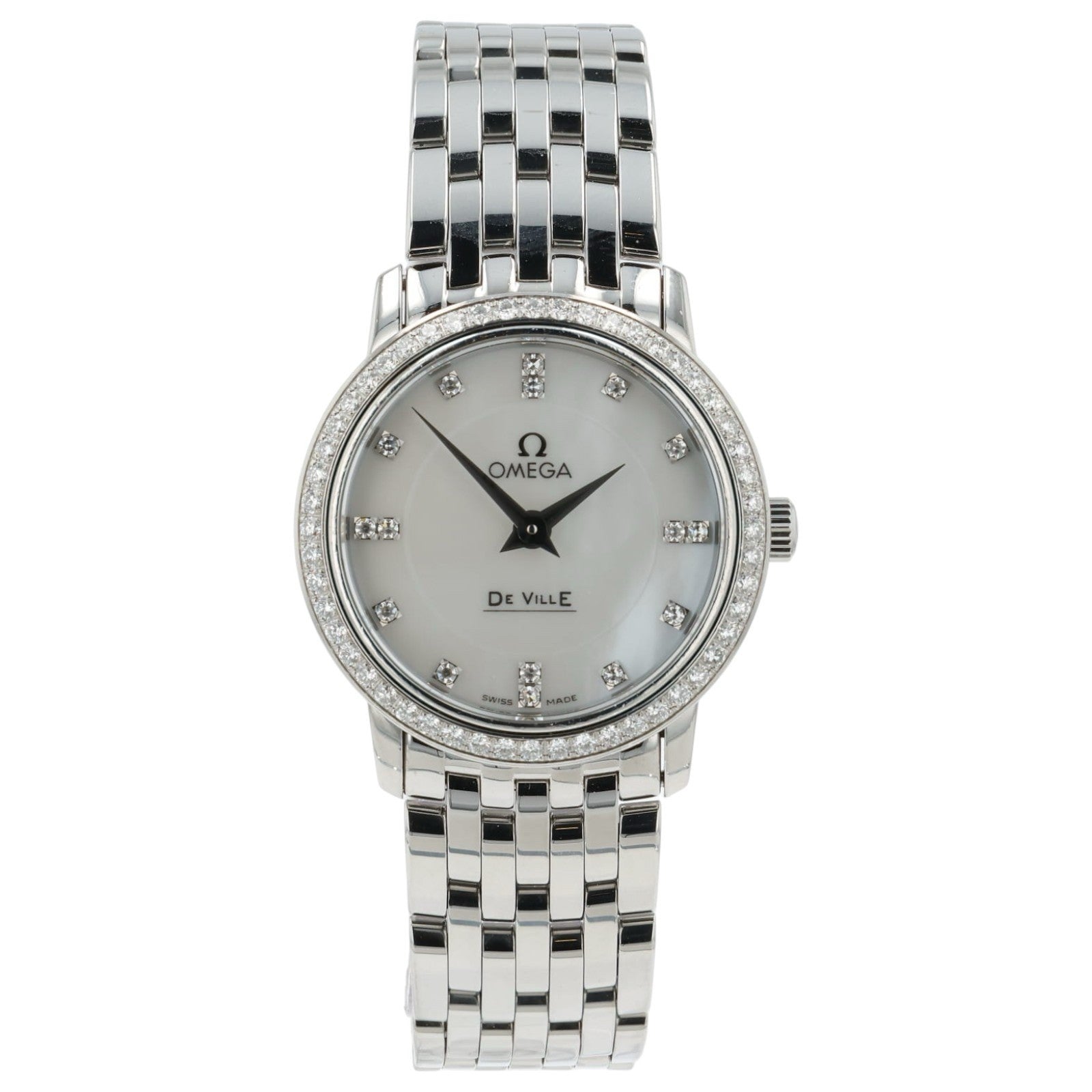 Omega De Ville MOP Dial Stainless Steel 22mm Quartz Women’s Watch 4575.75.00