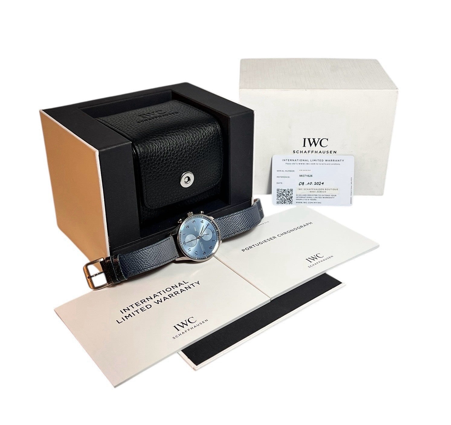 IWC Portuguese 18k White Gold Blue Dial 41mm Automatic Men’s Watch IW371626