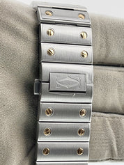 Cartier Santos Gold & Steel Silver Dial 39mm Automatic Mens Watch W2SA0009