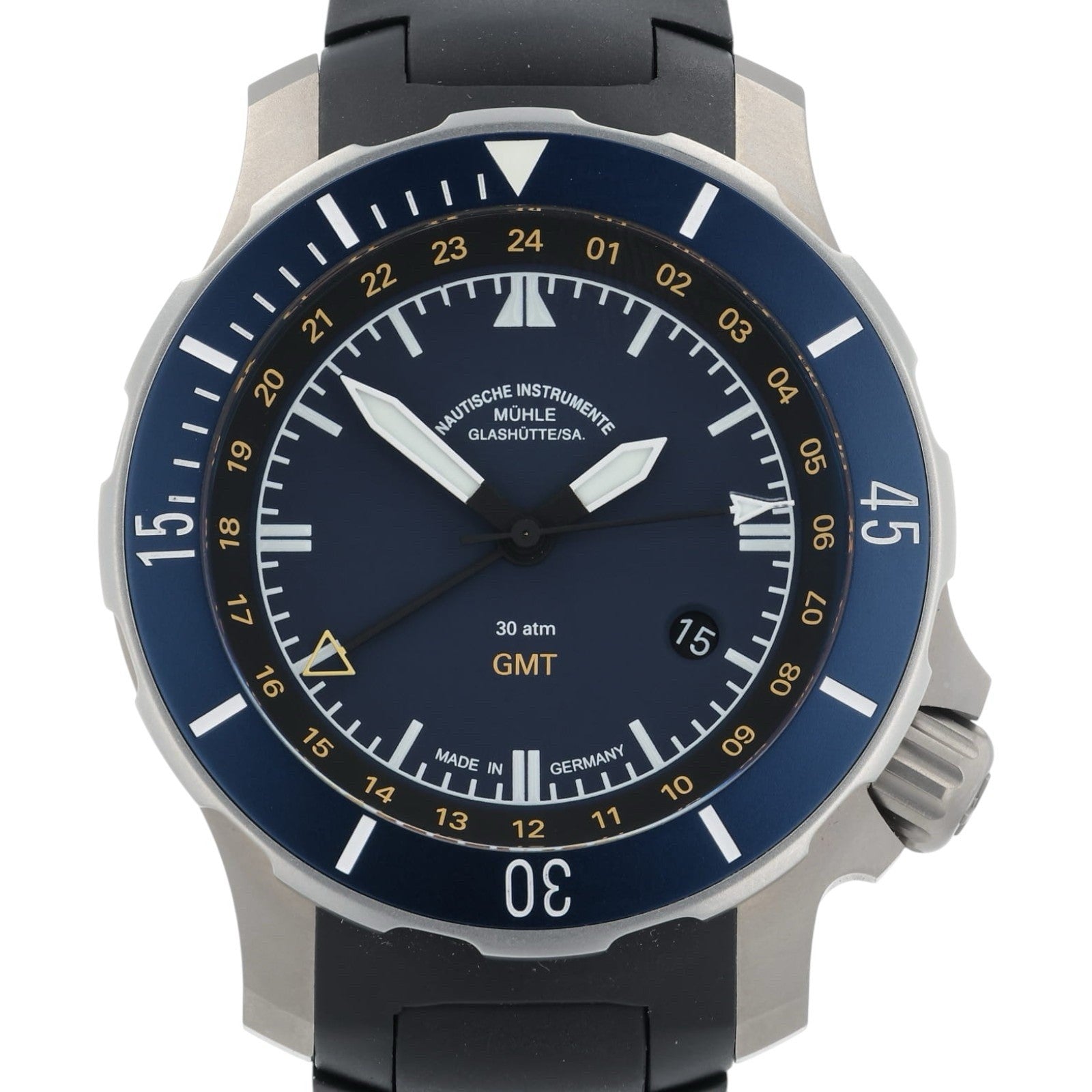 Muhle Glashutte Seebataillon Titanium Blue Dial 44mm Automatic Mens M1-28-62-KB