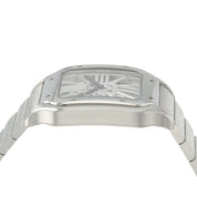 Cartier Santos Skeleton Dial Stainless Steel 39.8mm Manual Wind Mens WHSA0015