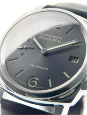 Panerai Luminor Due Stainless Steel Grey Dial 38mm Automatic Mens Watch PAM00755