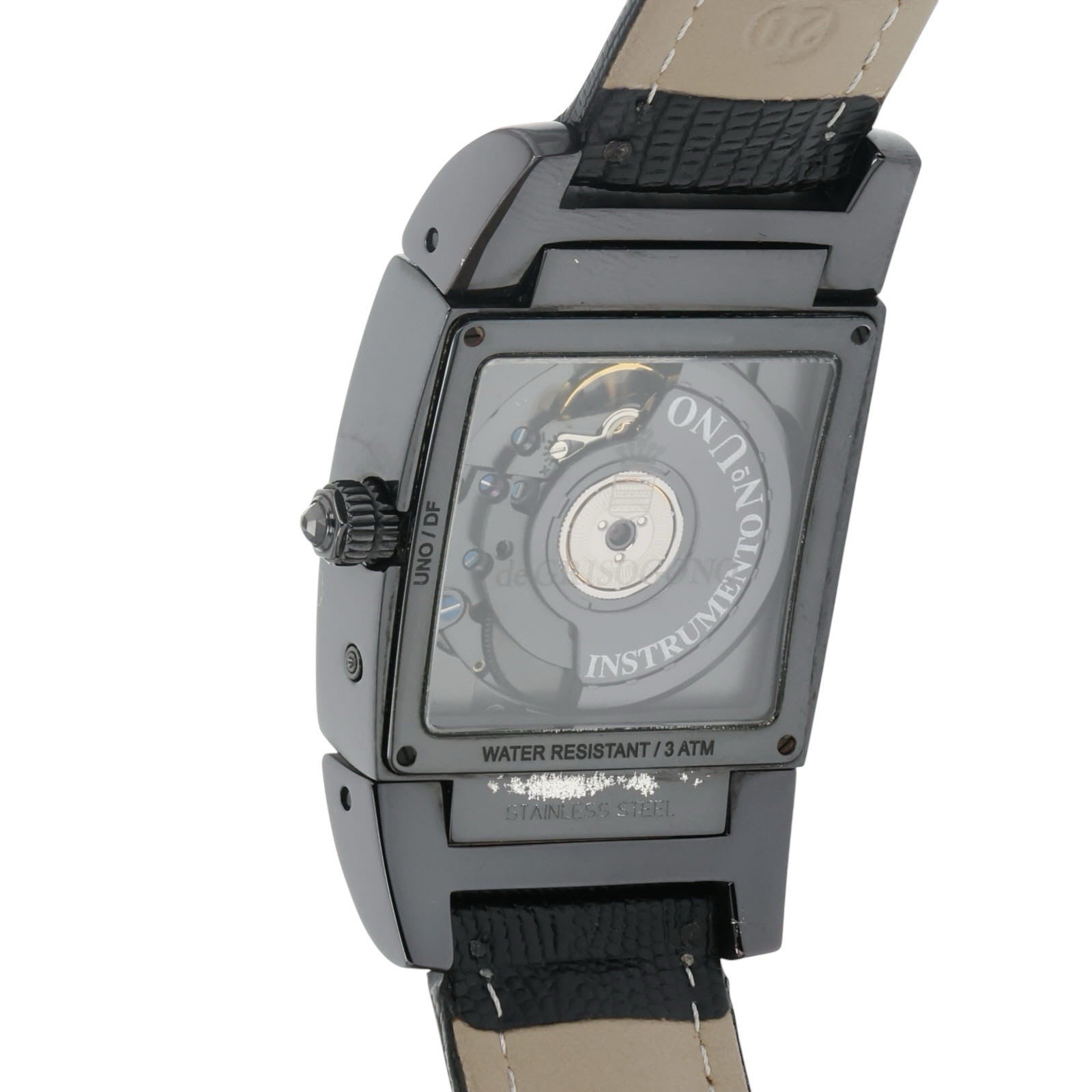 De Grisogono Uno Dual Time Steel Black Dial 33mm Automatic Unisex 861/1300-3