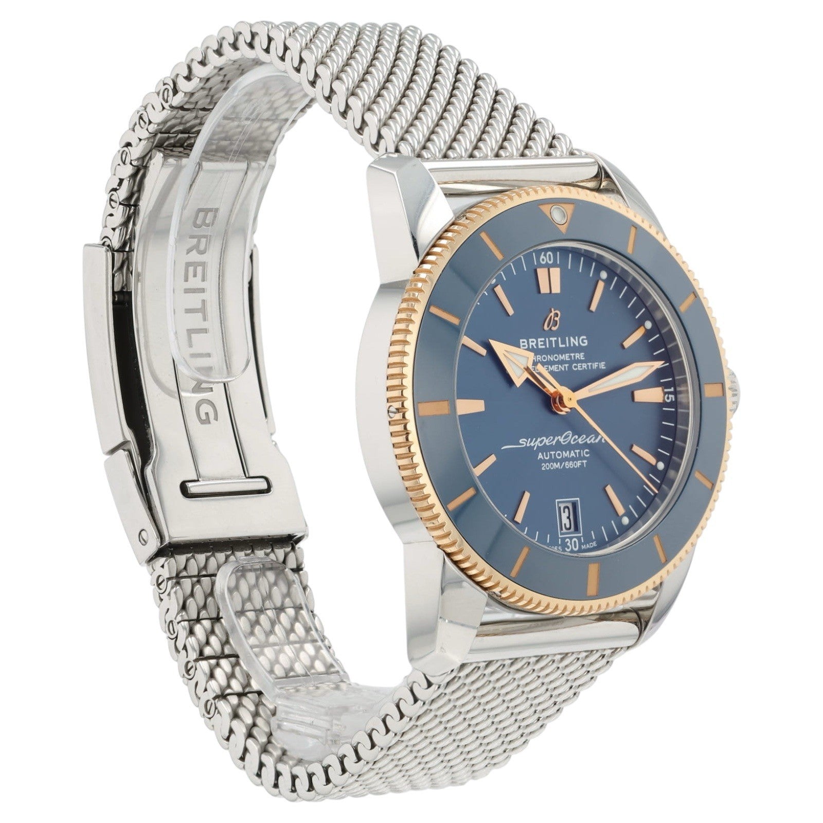 Breitling SuperOcean Blue Dial Steel and Gold 42mm Automatic Men’s Watch UB2010