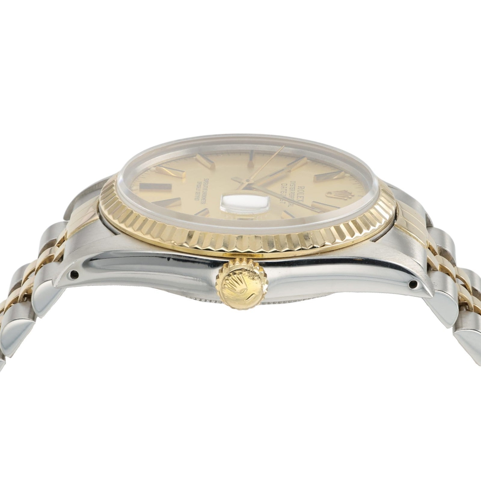Rolex Datejust Champagne Dial Gold & Steel 36mm Automatic Mens Watch 16013