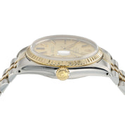 Rolex Datejust Champagne Dial Gold & Steel 36mm Automatic Mens Watch 16013