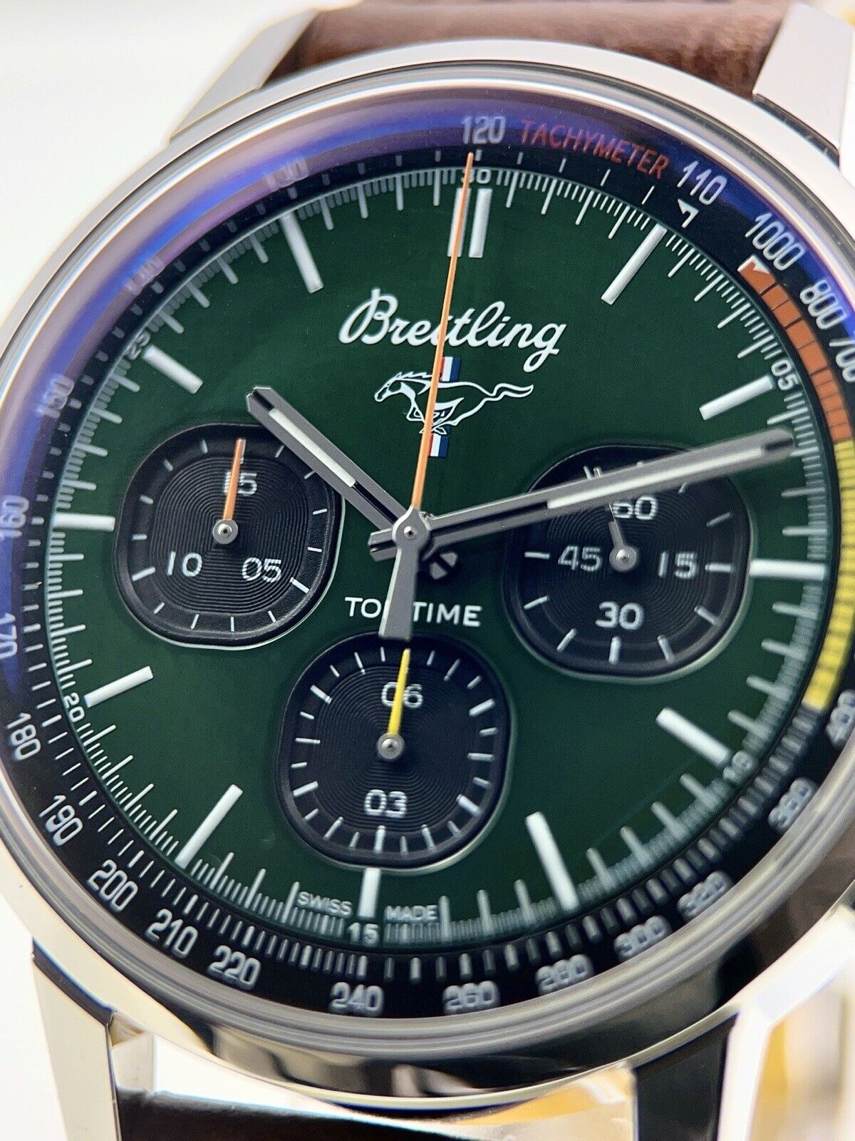 Breitling Top Time Ford Mustang Steel Green 42mm Automatic Men’s Watch A25310