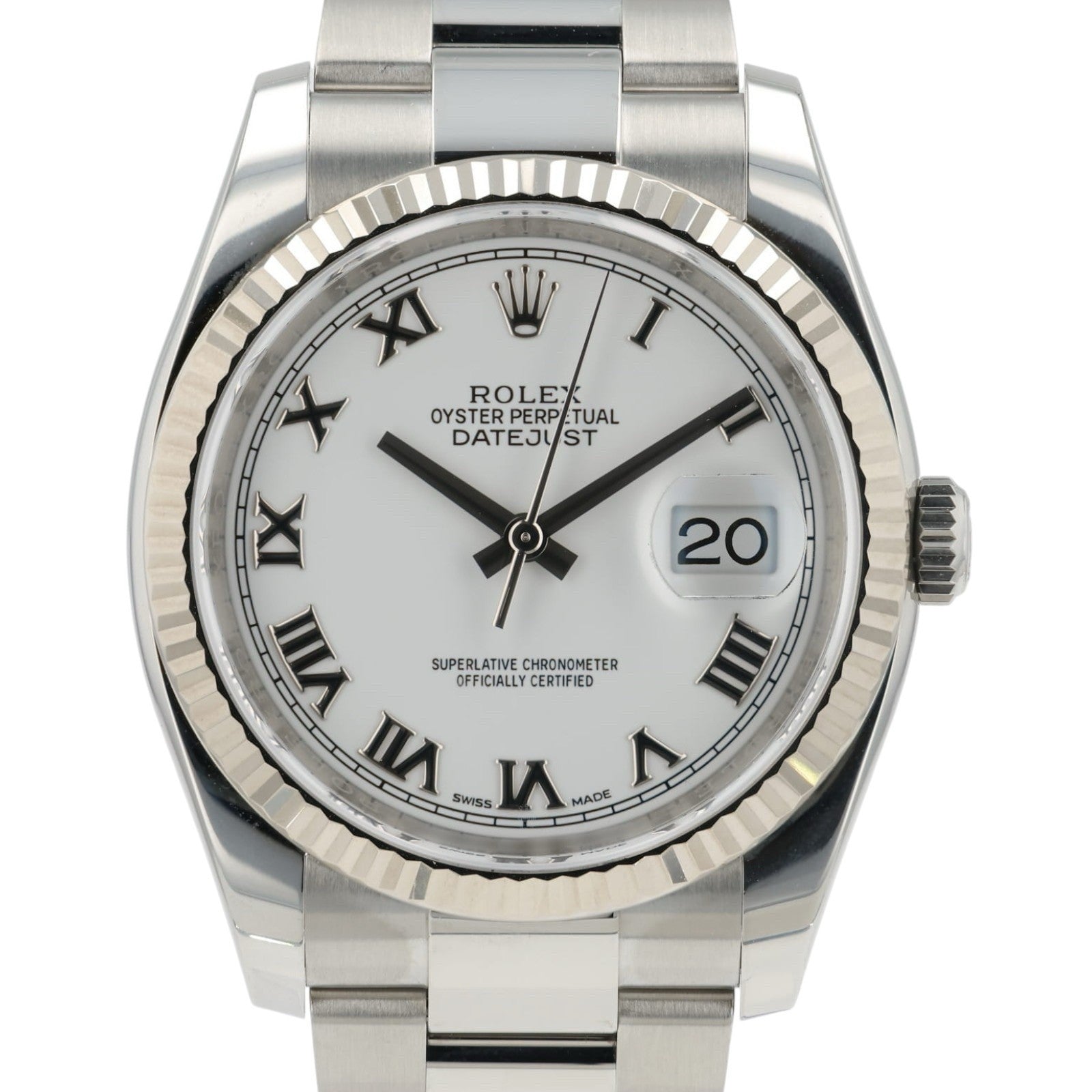 2017 Rolex Datejust White Dial Stainless Steel 36mm Automatic Men’s Watch 116234