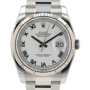 2017 Rolex Datejust White Dial Stainless Steel 36mm Automatic Men’s Watch 116234