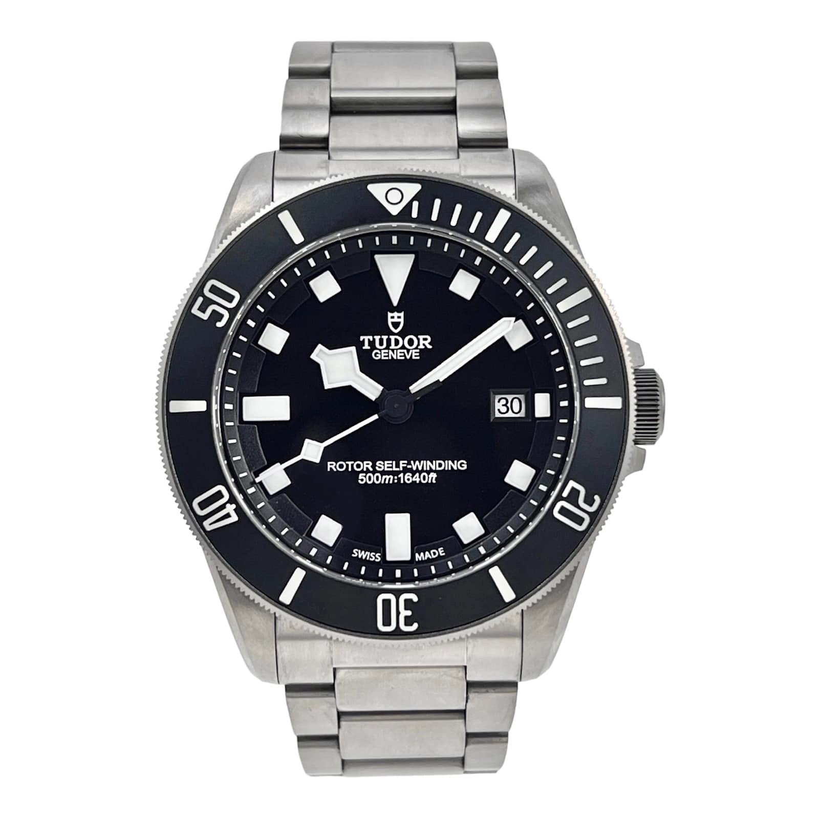 Tudor Pelagos Date Black Dial Titanium Automatic Men's Watch 25500TN
