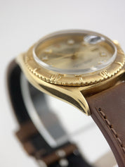 Rolex Datejust 18k Yellow Gold Champagne Dial 36mm Automatic Mens Watch 6609