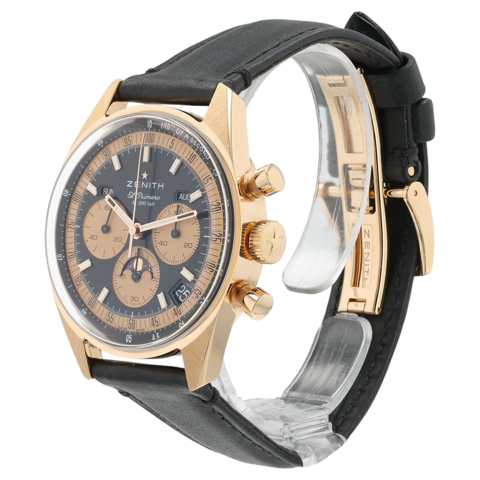 Zenith Chronomaster Black Dial 18k Rose Gold 38mm Automatic Men’s 18.3400.3610