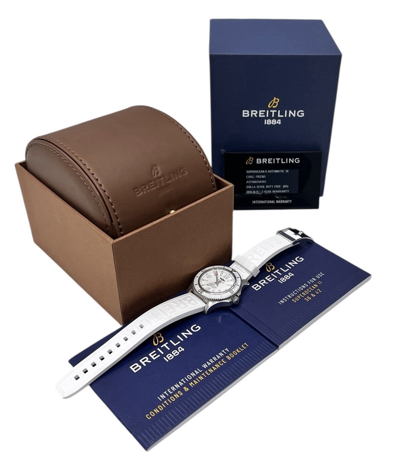 Breitling Superocean Stainless Steel White Dial 36mm Automatic Mens Watch A17316