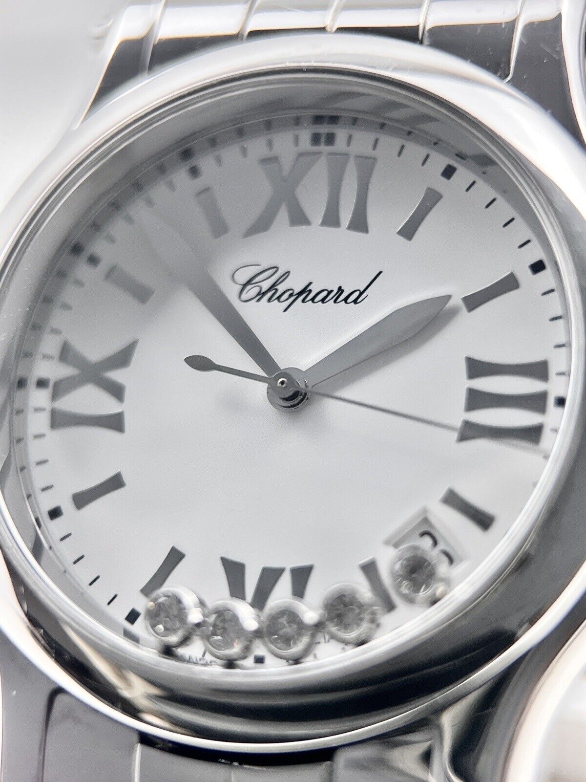 Chopard Happy Sports 30mm Quartz Movement Factory Diamonds White 278509-3006