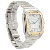 Cartier Santos Silver Dial Gold & Steel 39x47mm Automatic Men’s Watch W2SA0009