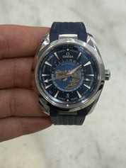 Omega Seamaster Aqua Terra Worldtimer Steel Blue Dial Auto 220.12.43.22.03.001