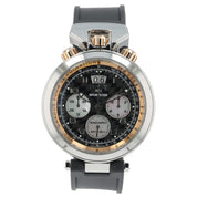 NEW 2025 Bovet Sportster Steel & Gold Black Carbon Dial 46mm Mens Watch SP0446
