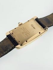 Cartier Tank Americaine Medium Automatic 18kt Yellow Gold Guilloche Roman Dial