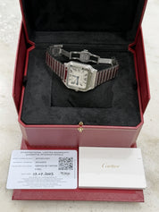 2023 Cartier Santos Automatic Stainless White Dial Midsize Watch 35mm WSSA0029